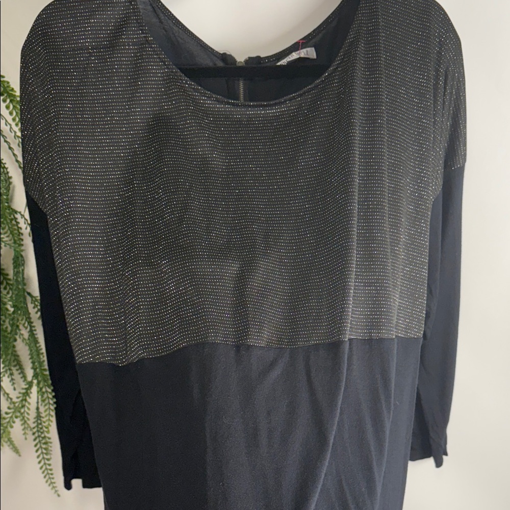 Jennifer Lopez Black Blouse with silver Detailing